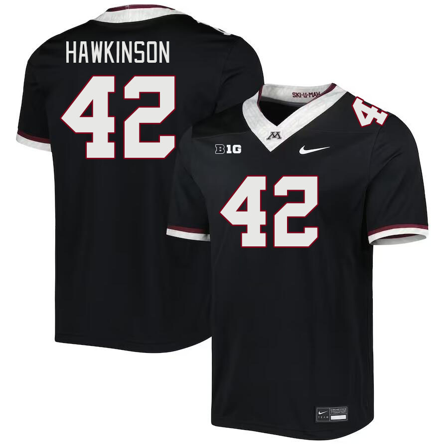 Men #42 Jack Hawkinson Minnesota Golden Gophers College Football Jerseys Stitched-Black